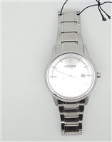 Watch Citizen Man Eco Drive in Steel AW1231-58A - AW1231-58A
